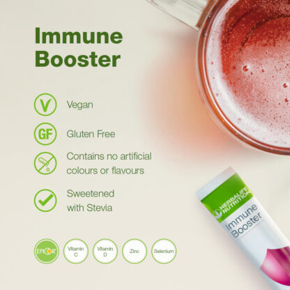 immune booster herbalife nutrition product icons and claims